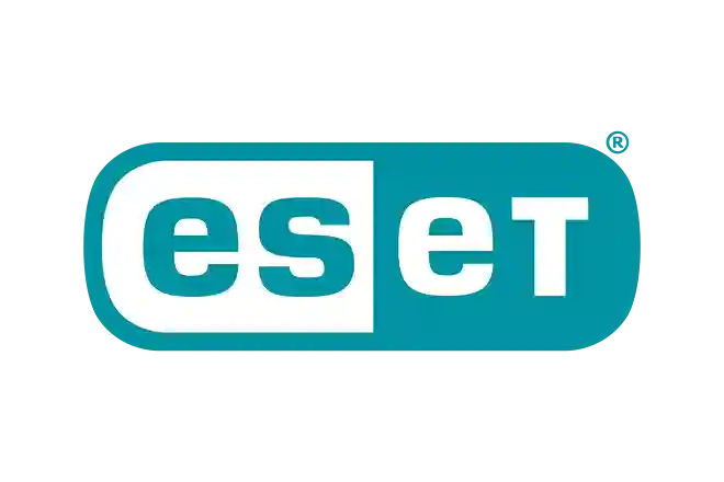 logo bleu et blanc ESET 